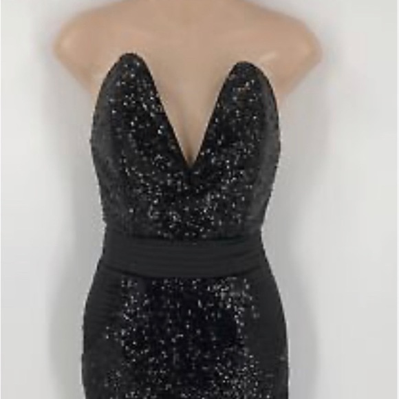 Gorgeous deep sweetheart sequin midi cocktail dress -AU8 US 4. a 2 IMO - Picture 2 of 7